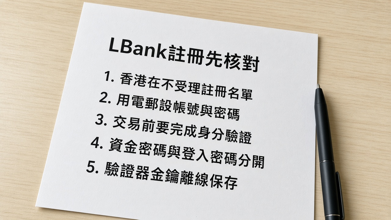 LBank註冊教學：帳戶建立、驗證與安全設定完整指南